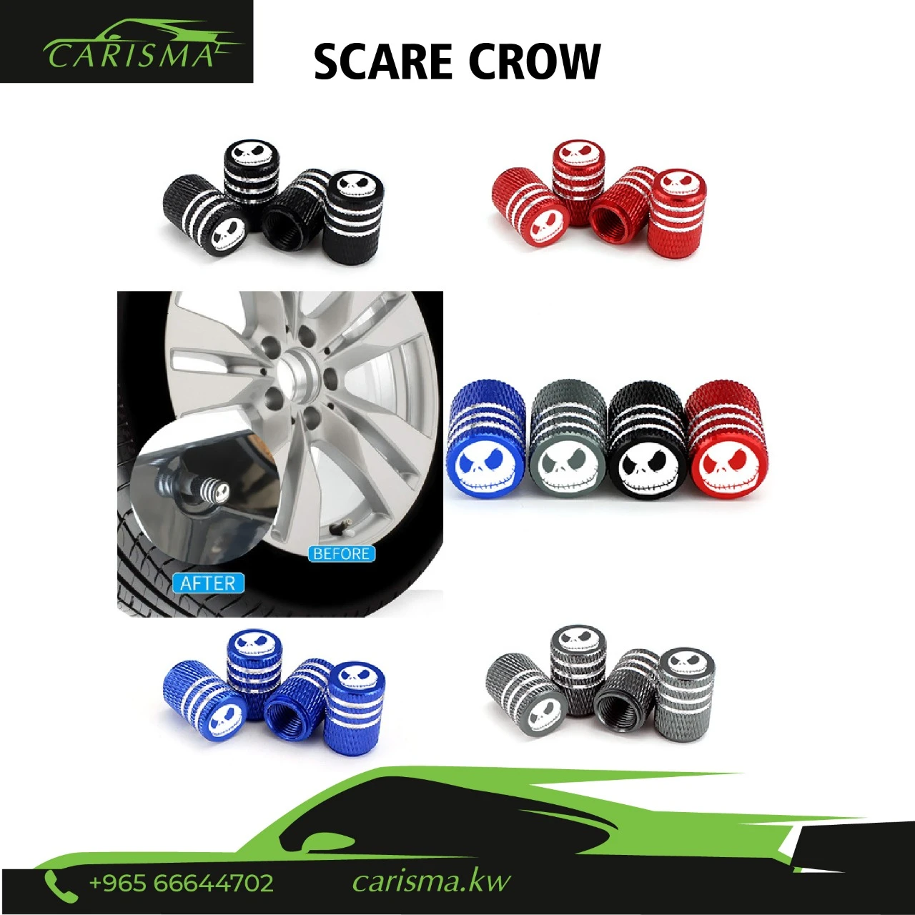 Tire Valves Scare Crow