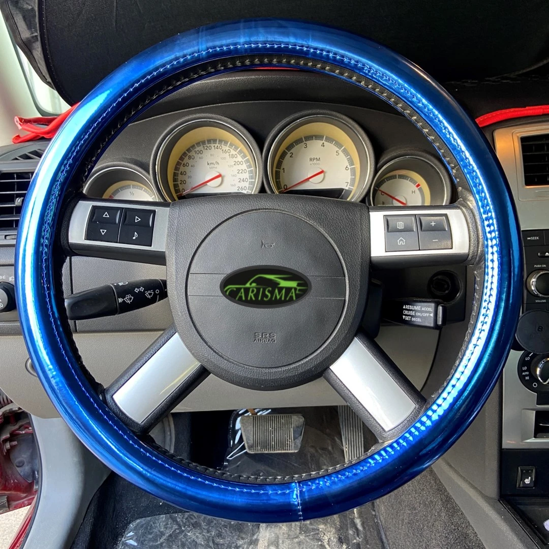 Aqua Blue Glossy Steering Cover 