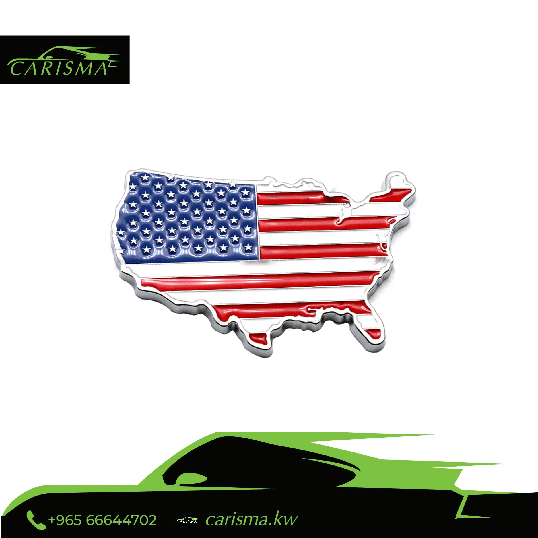 USA Flag Metallic Sticker