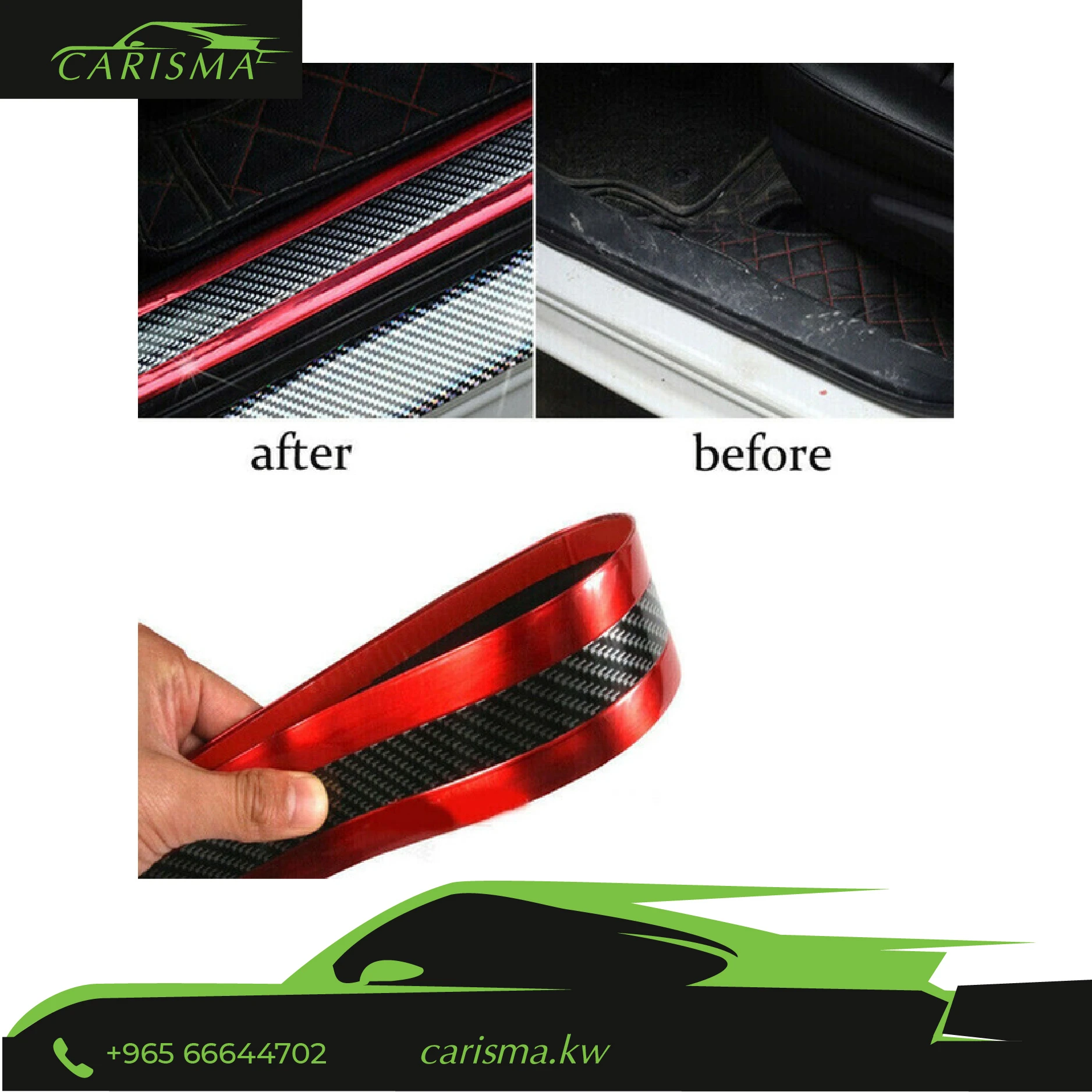 Carbon Fiber Protection Rubber and Decoration (5 Meters)