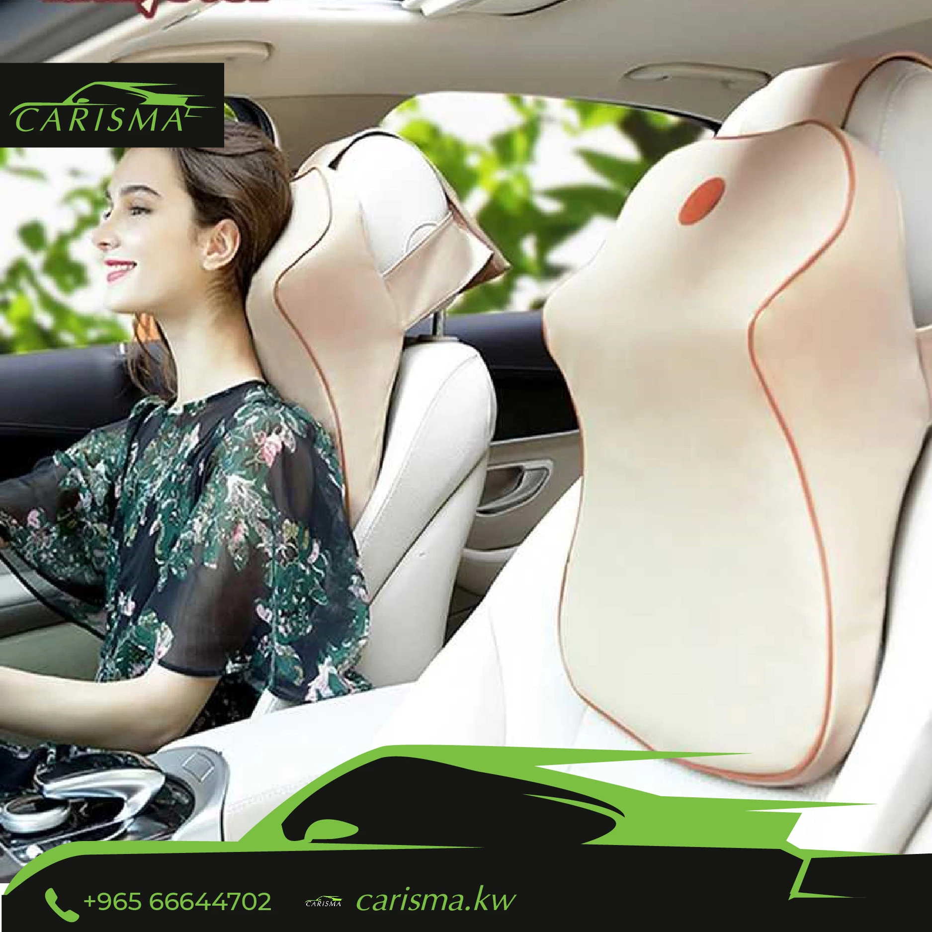 Car Memory Foam Neck & Back Support