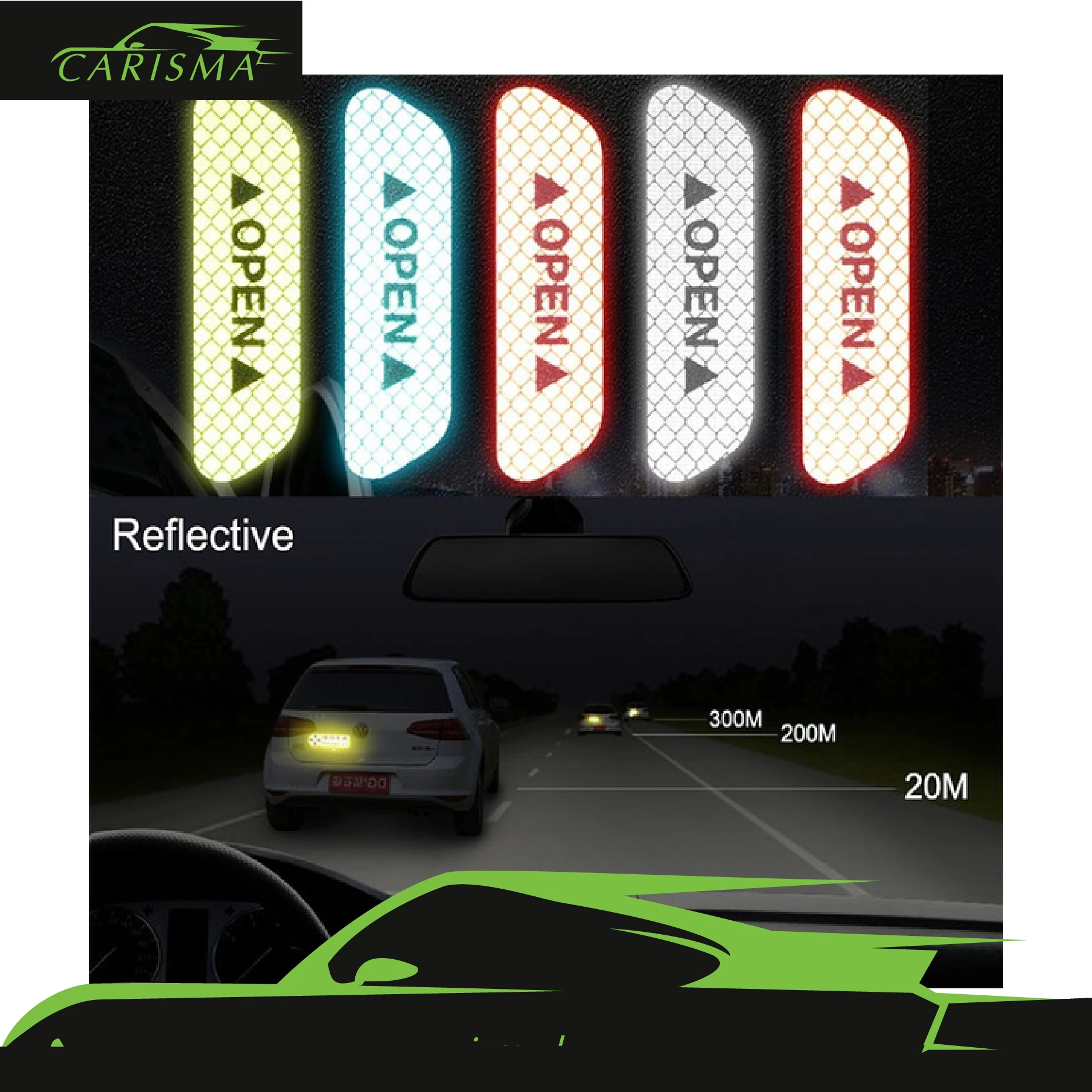 Sticker Open Reflective 