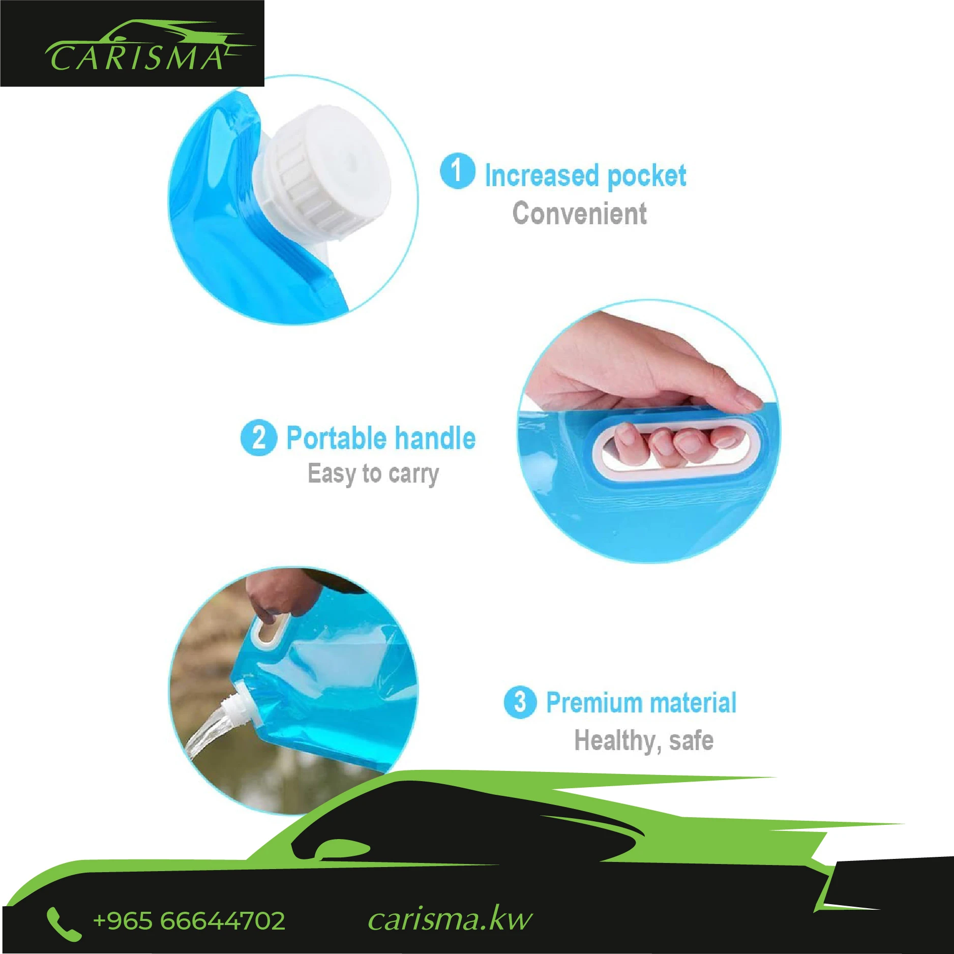 Portable Car Plastic Water Bag