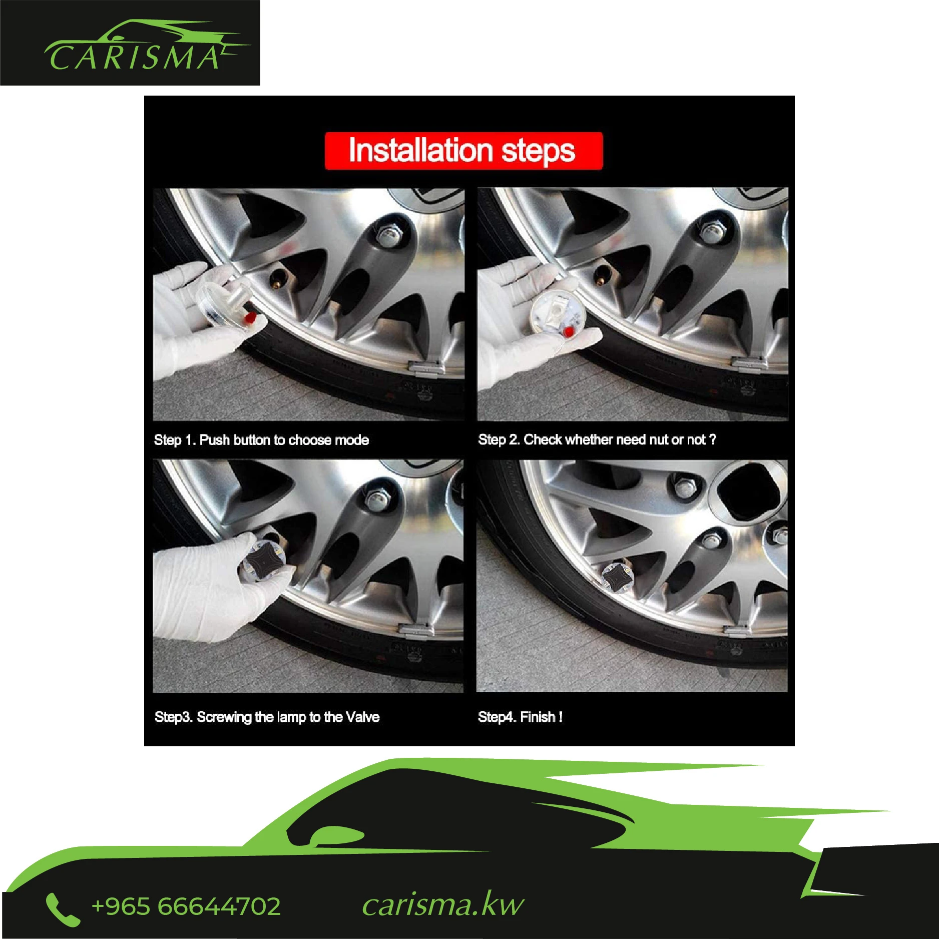 Tire Valve Light Solar Chargeable