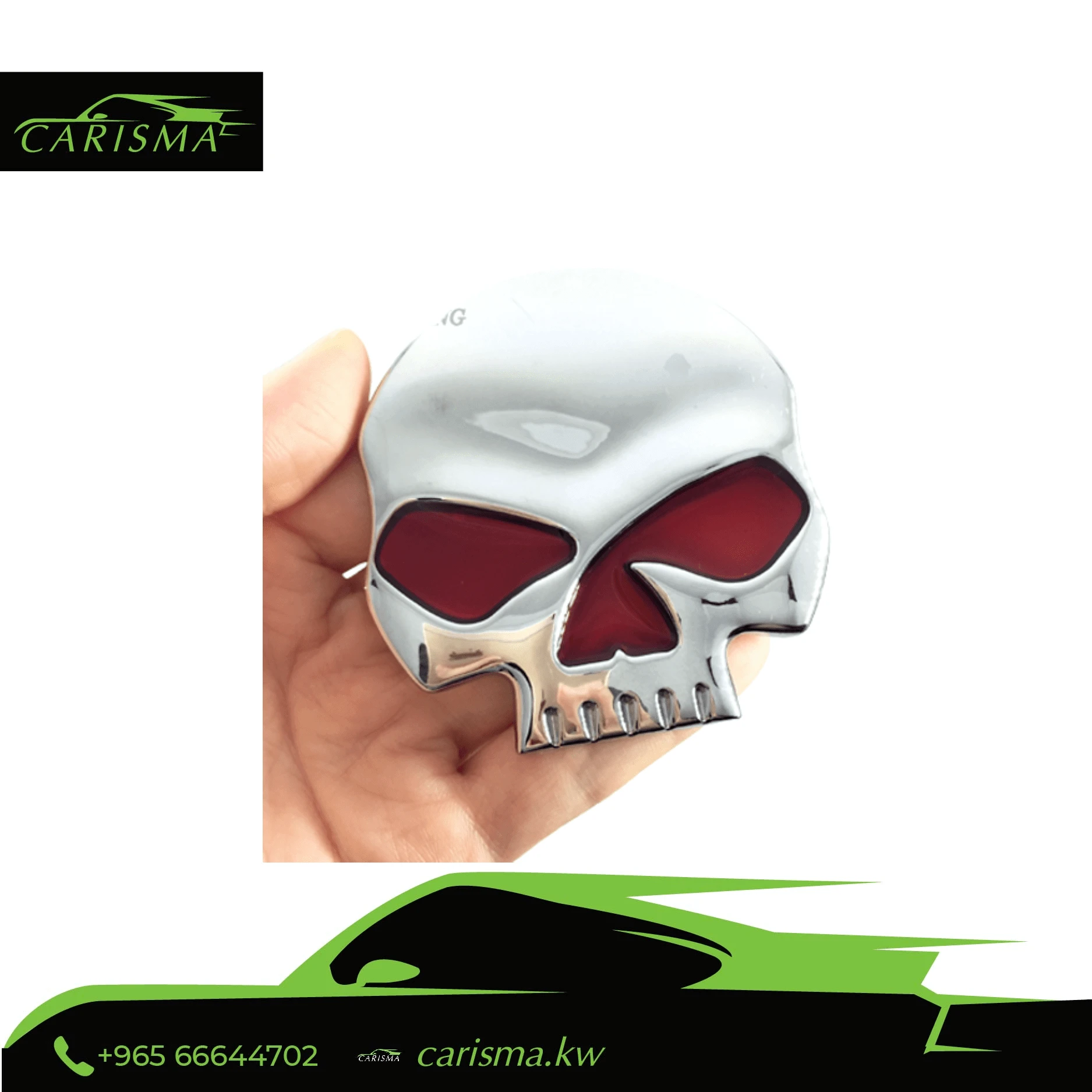 Metallic Skull Sticker