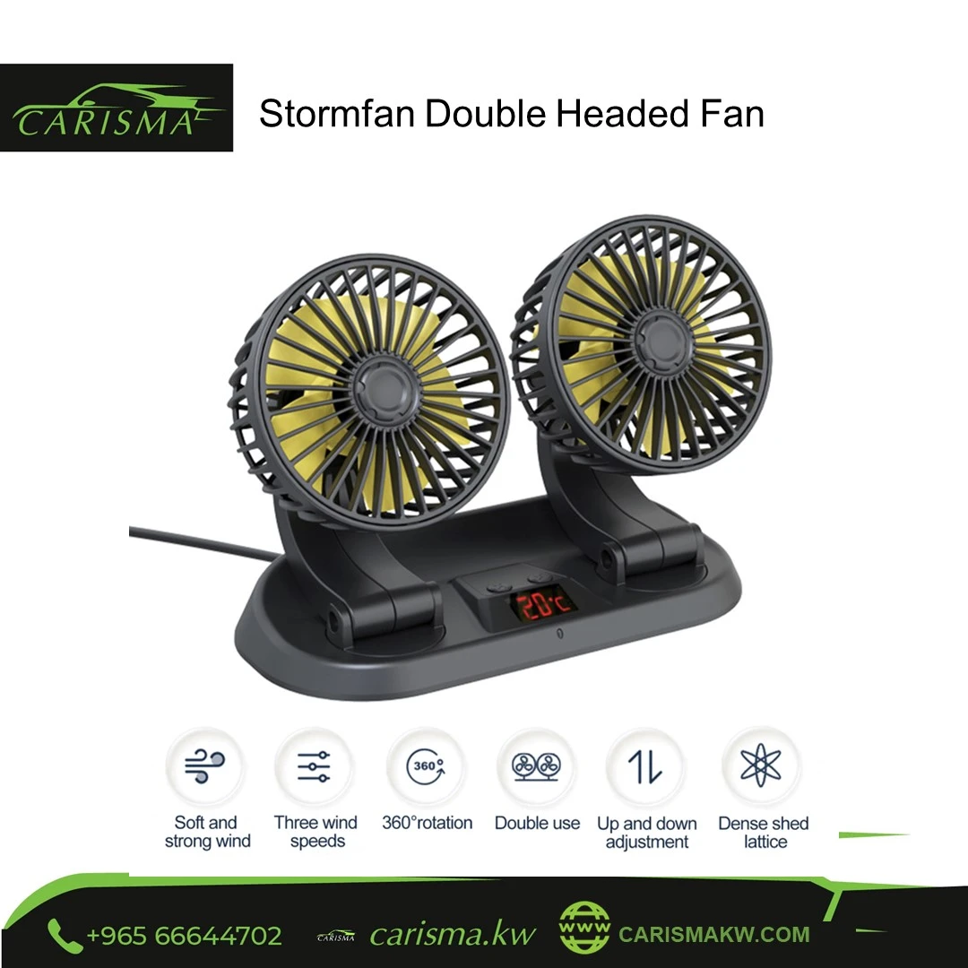 Stormfan Double Headed Fan with Temperature and Number Plate 
