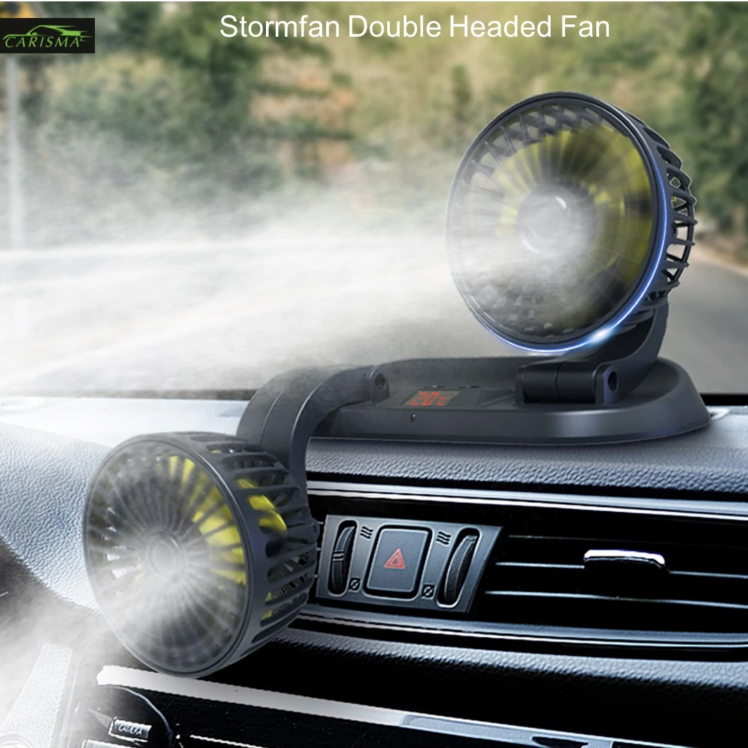 Stormfan Double Headed Fan with Temperature and Number Plate 