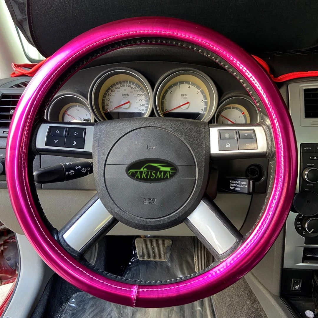 Sparkling Pink Glossy Steering Cover