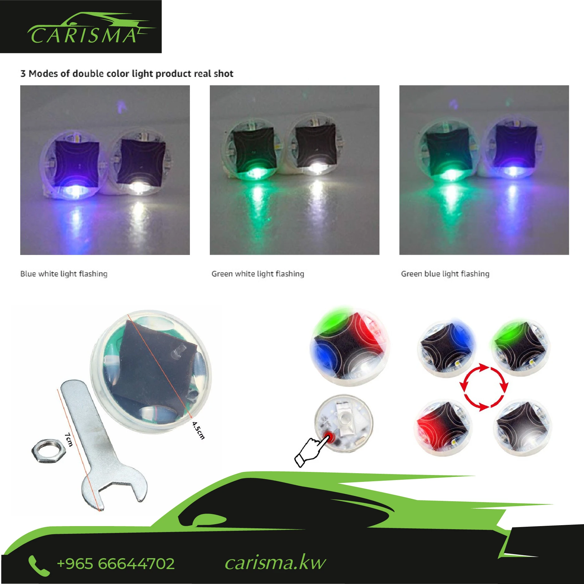 Tire Valve Light Solar Chargeable